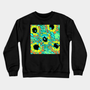 Van Gogh Graffiti Sunflower Crewneck Sweatshirt